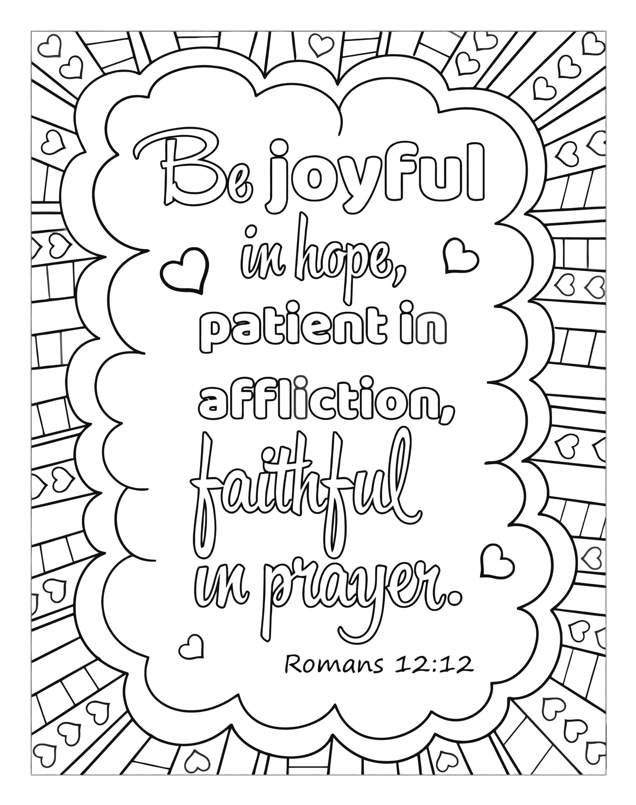 Be joyful in hope – Coloring book